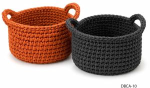 Handcrafted Crochet Canvas Storage Basket