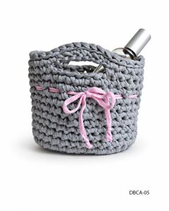 Handmade Grey Crochet Basket