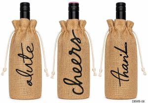 Jute Wine Bottle Gift Bag