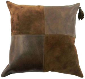 Suede Leather Pillow Cover