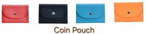 Leather Zipper Coin Pouch