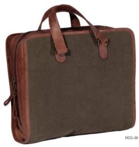 Olive Green Canvas Office Bag
