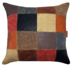 Patchwork Canvas Throw Pillow Cover