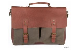 Vintage Canvas Leather Messenger Bag