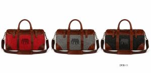 Washed Jute Leather Trim Yoga  Bag