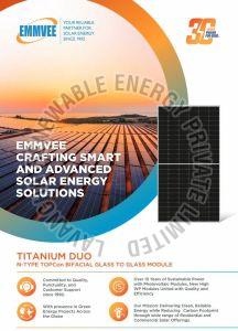 500W Emmvee Quartz Transparent Back Sheet Solar Panel