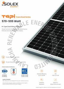 595W Solex Trans Dual TOPCon Solar Panel
