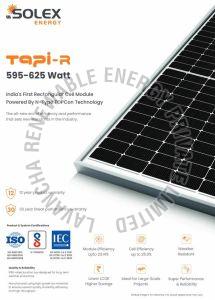 625W Solex Tapi R N Type TOPCon Solar Panel