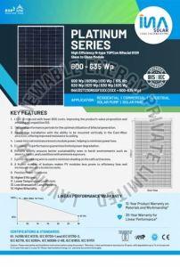 635W Ina Platinum N Type TOPCon Monofacial Solar Panel
