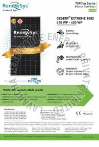 650W Renewsys Deserv Extreme TOPCon Bifacial Solar Panel