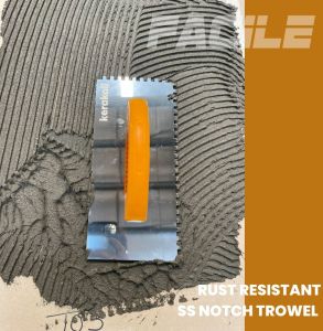 Durable 8 Mm Stainless Steel Notched Trowel