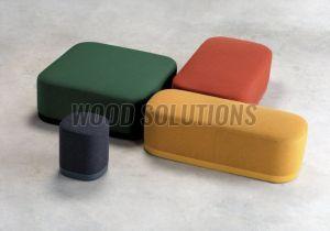 Velvet Pouf Stool