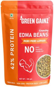 Green Gainz Peri Peri Lemon Flavour Roasted Edamame Beans