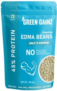 Green Gainz Salt N Pepper Flavour Roasted Edamame Beans