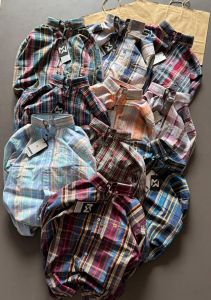 Mens Heritage Check Button-Down Casual Shirt