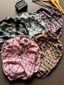 Mens Premium Plaid Cotton Casual Check Shirt