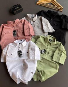 Mens Utility Pocket Half Sleeve Cotton Cargo Shirt