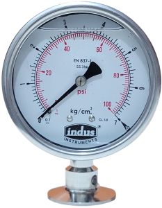 Diaphragm Sealed Pressure Gauge - Triclover End