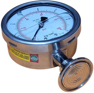 Diaphragm Sealed Pressure Gauge - Triclover End