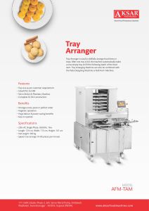 Tray Arranger Machine