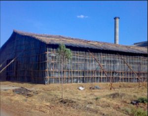 Tarpaulin Bamboo Shed