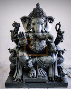 Marble Black Ganesh Statue