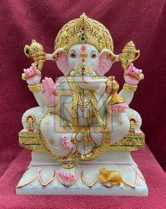 Marble Carved Ganesh Statue