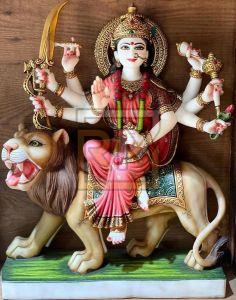 Marble Colored Durga Mata Statue