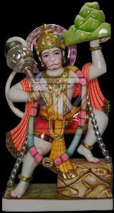 Marble Coloured Standing Hanuman Statue