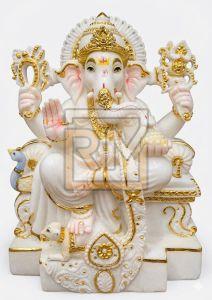 Marble Gajanand Statue