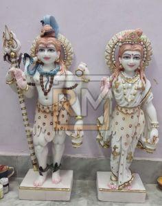 Marble Gauri Shankar Statue