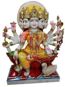 Marble Gayatri Mata Statue