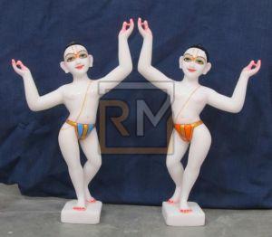 Marble Iskcon Krishna Balram Statue