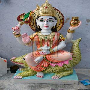 Marble Narmada Mata Statue