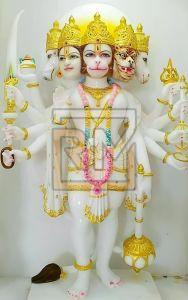 Marble Panchmukhi Hanuman Statue