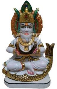 Marble Sitting Jhulelal Statue