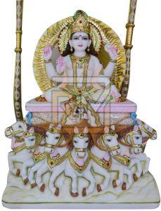 Marble Surya Dev Statue