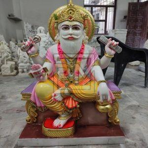Marble Vishwakarma Statue
