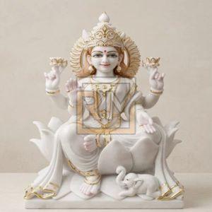 Marble White Saraswati Mata Statue