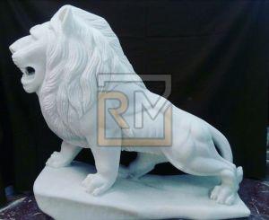 Marble White Lion Statue