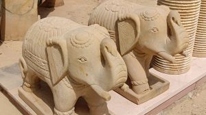 Sandstone Elephant Statue