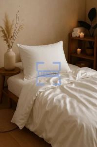 Cotton White Soft Bed Plain Cushion
