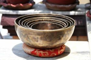 Bronze Tibetan Singing Bowl Set