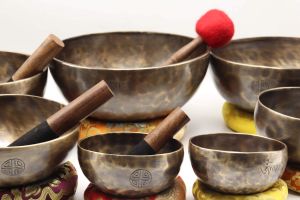 Bronze Tibetan Singing Bowl Set