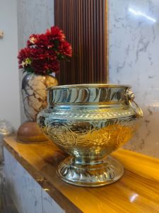 Brass Carved Planter