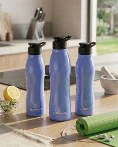 Aerowac Silva Single Wall Stainless Steel 3 Bottle Set