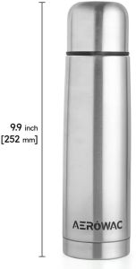 Aqua Double Wall Vacuum Insulated Stainless Steel Bottle Matt Silver