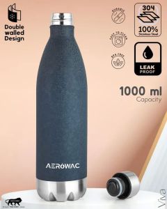 Viva Double Wall Insulated Stainless Steel Water Bottle Blue