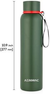 Kaia Double Wall Stainless Steel Bottle Matt Green