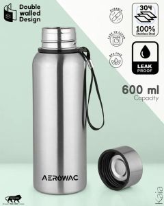 Kaia Double Wall Stainless Steel Bottle Silver